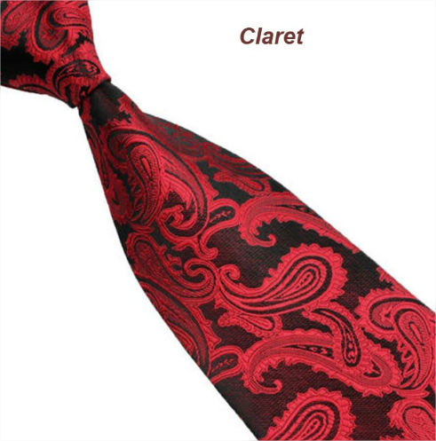 Cravate rouge à motifs