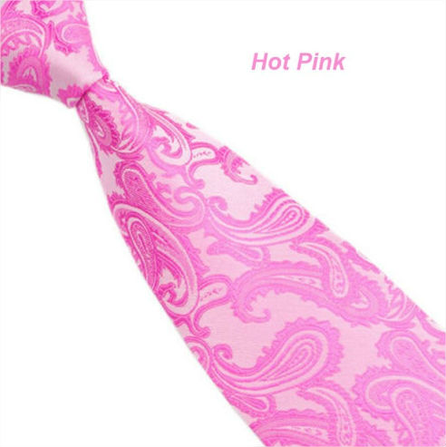 Cravate rose à motifs
