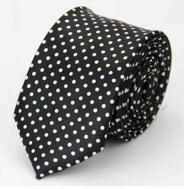 Cravate noire slim long