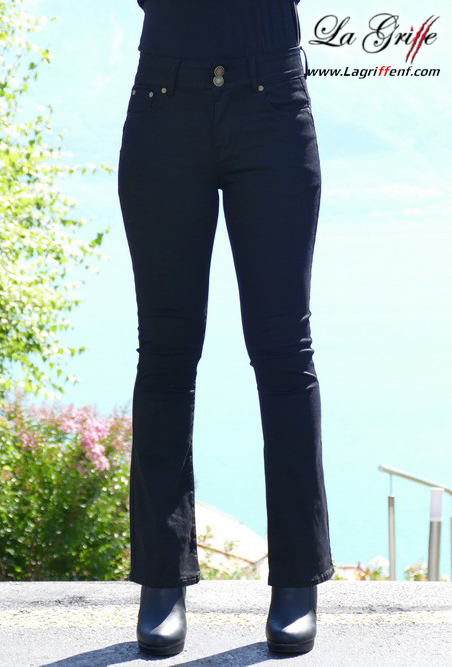 Pantalon noir Push-IN taille haute