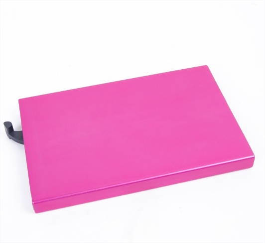 Porte carte avec systeme de levier couleur rose